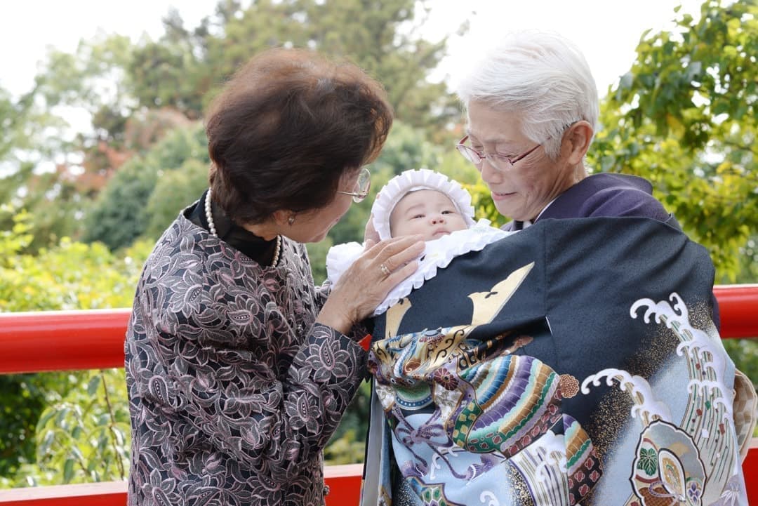 お宮参りの写真