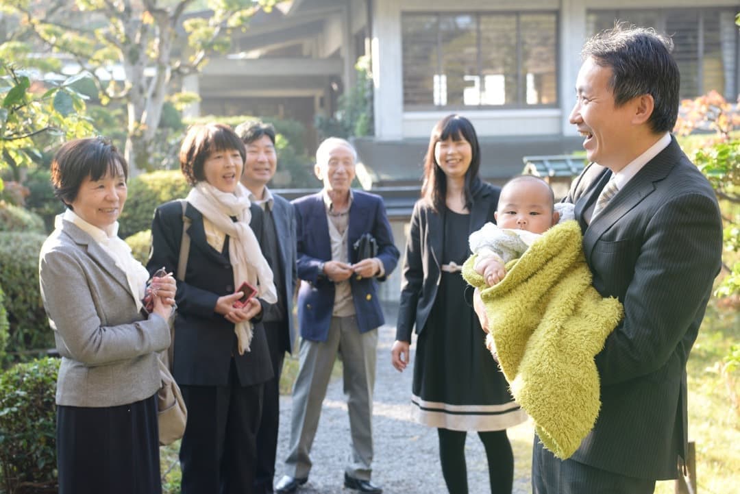 お宮参りの写真