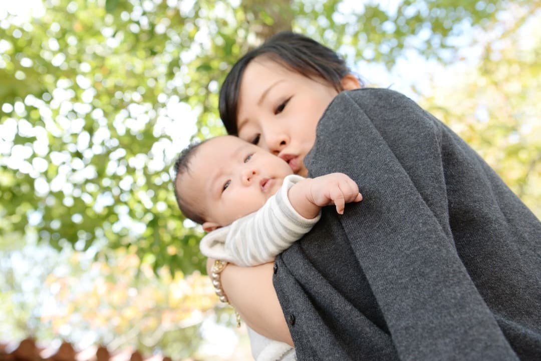 お宮参りの写真