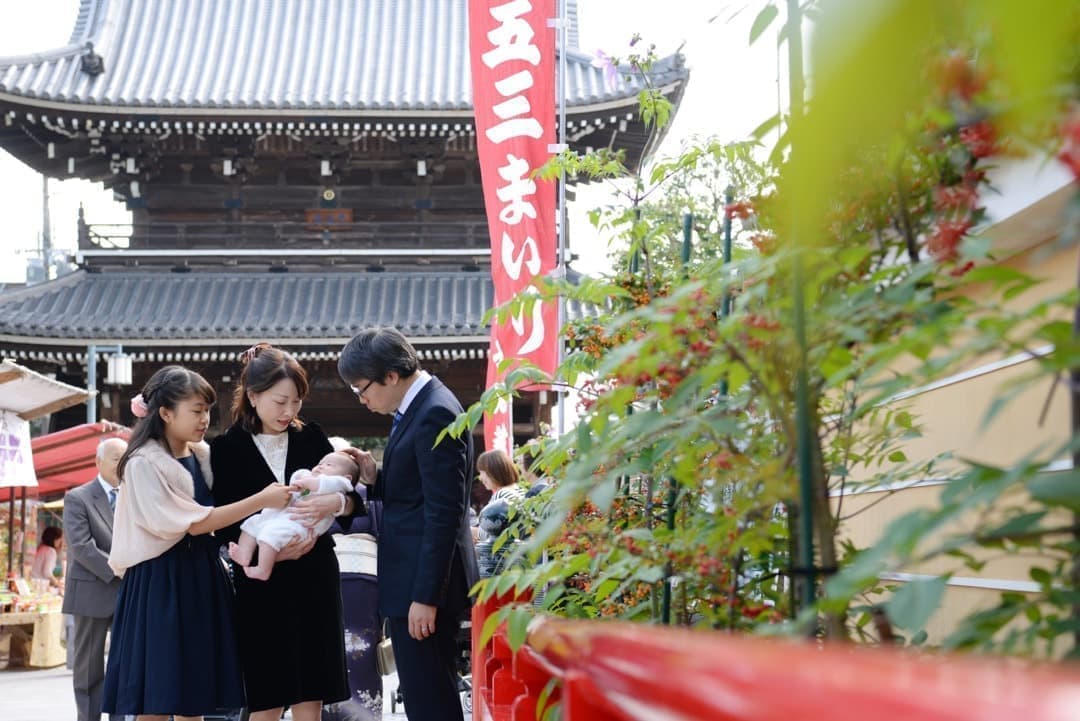お宮参りの写真