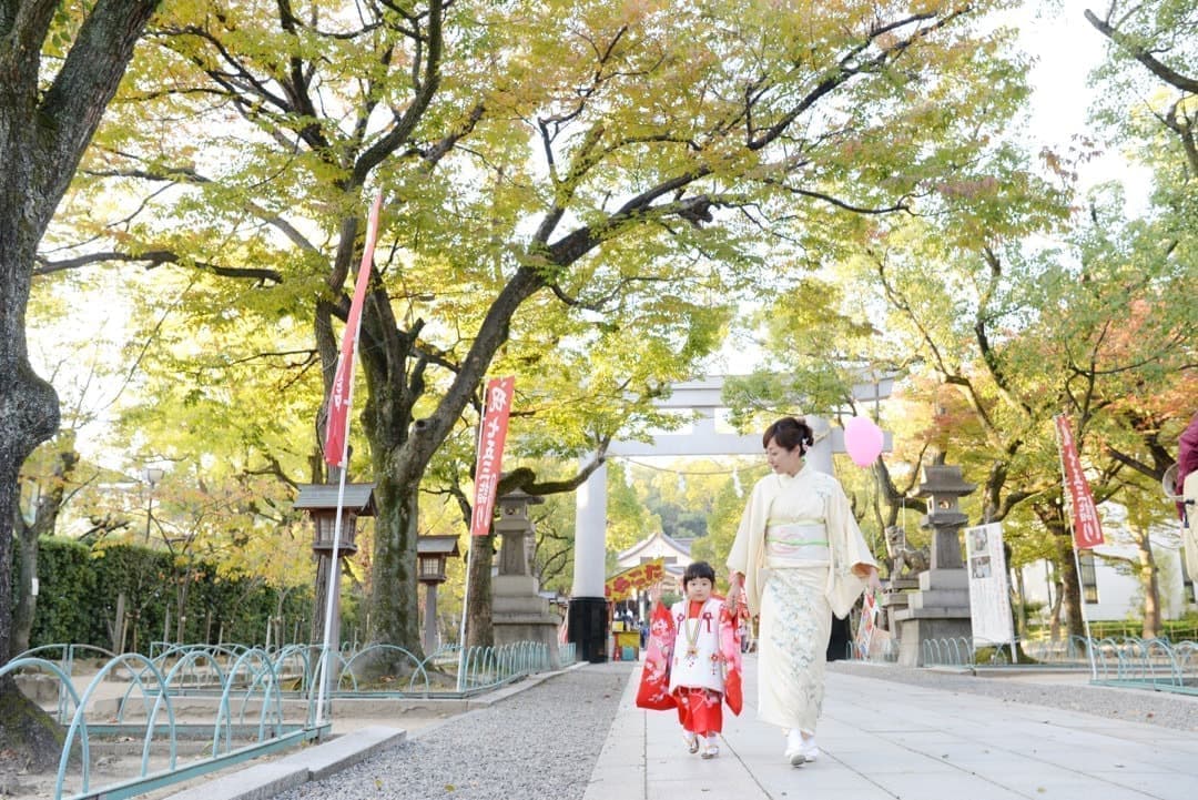 お宮参りの写真