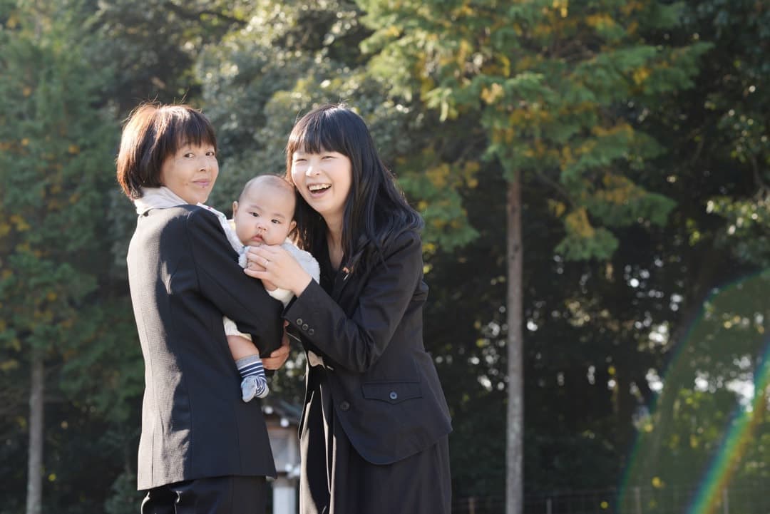 お宮参りの写真