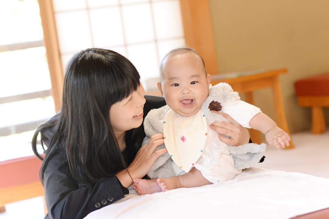 お宮参りの写真