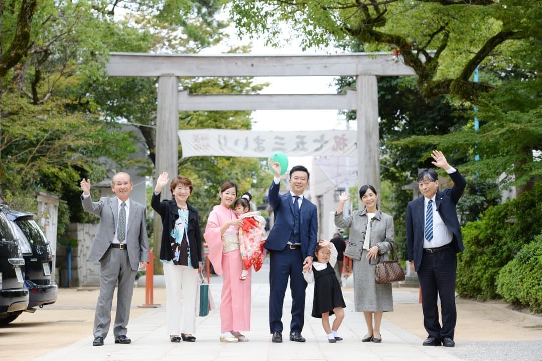 お宮参りの写真