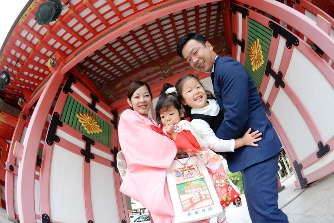 お宮参りの写真