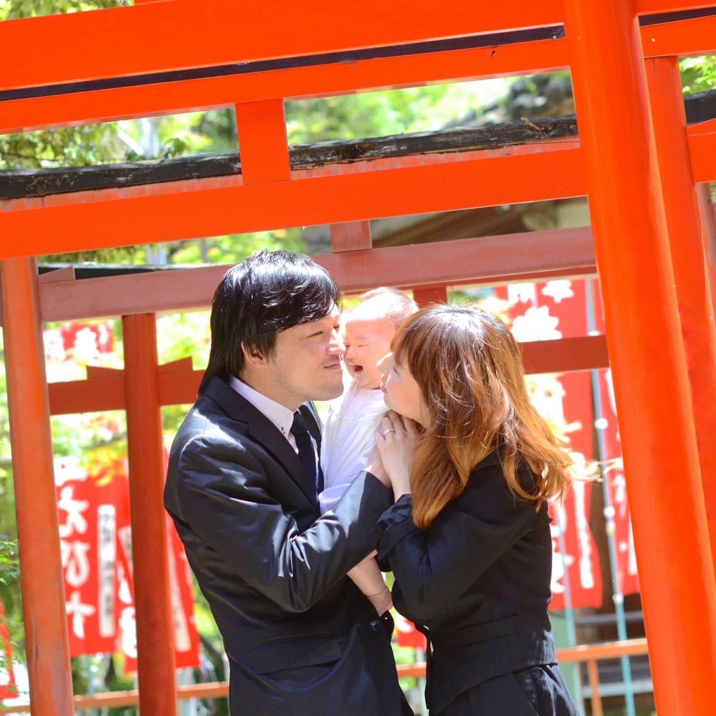 お宮参りの写真