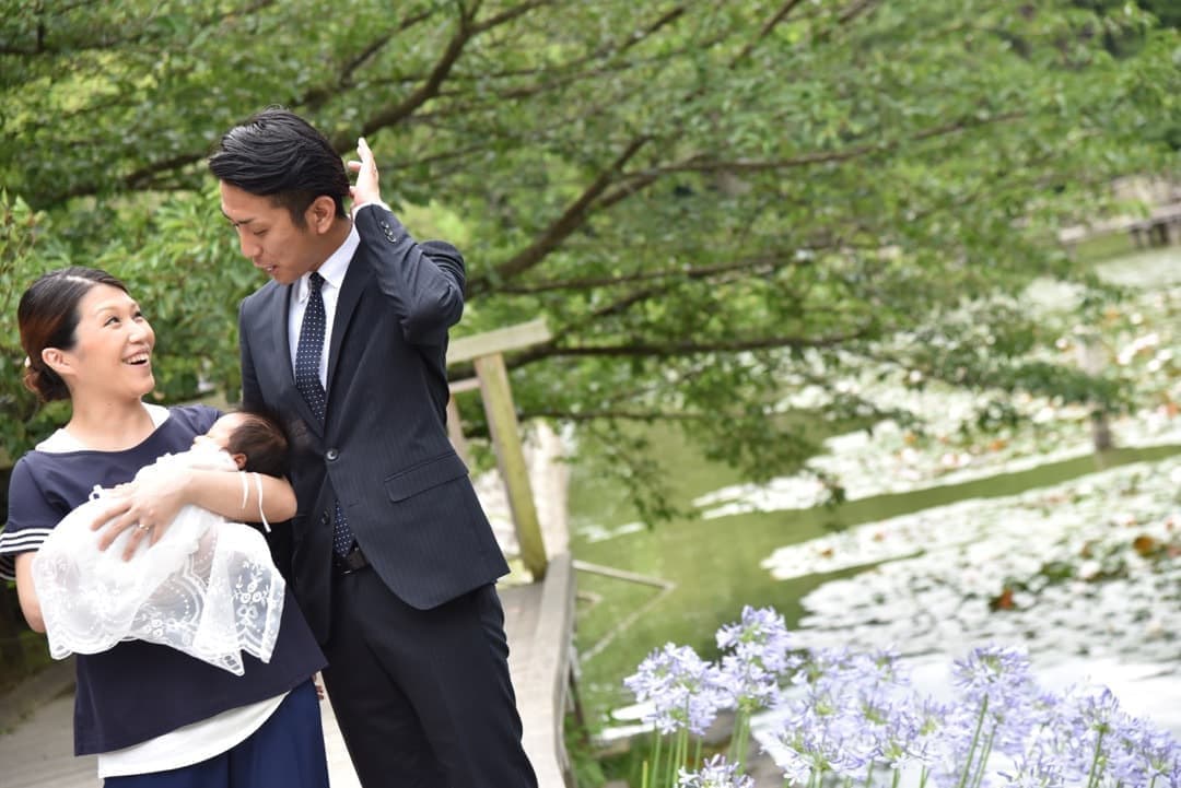 お宮参りの写真