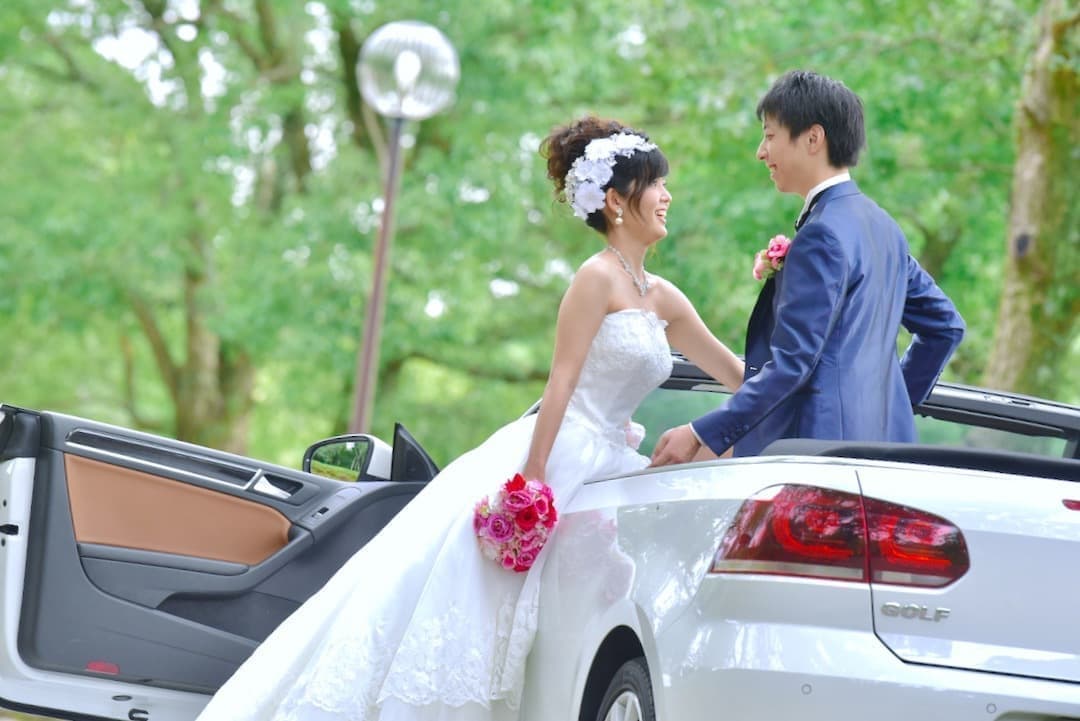 奈良でドレスの結婚写真