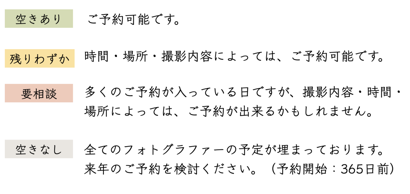 カレンダーの説明